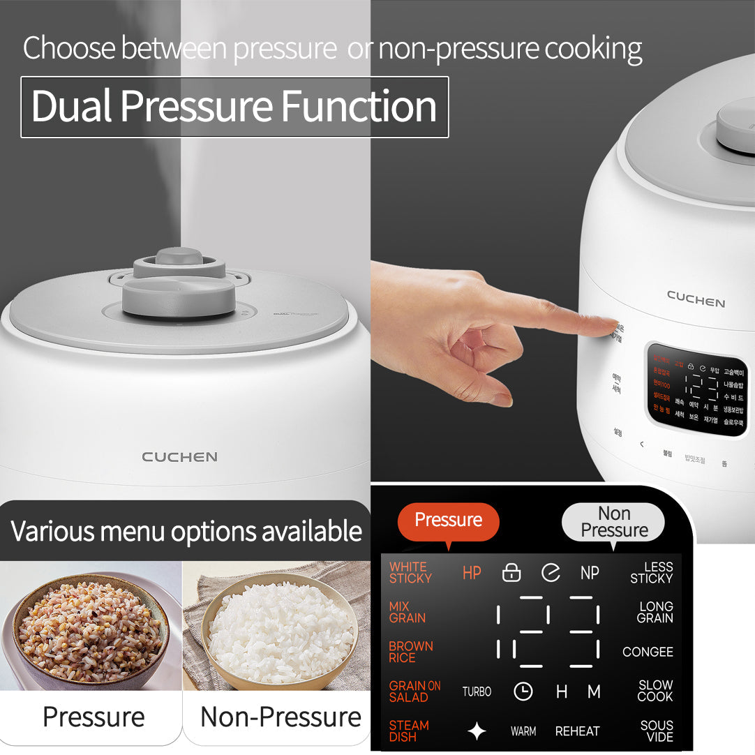 10-Cup (10 Person) Heating Dual Pressure Rice Cooker (CRS-FWK1040WUS) Cuchen USA