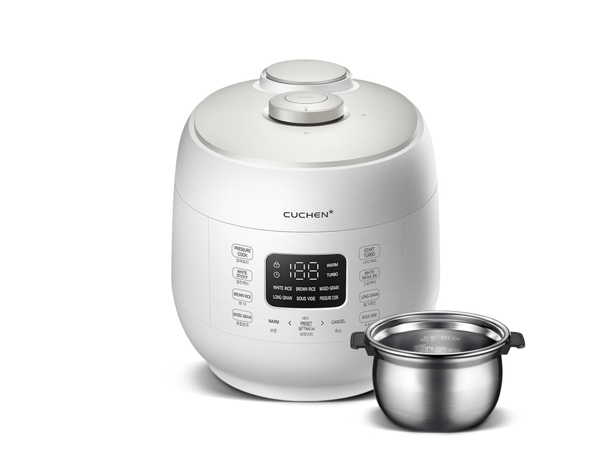 6-Cup (6 Person) Golden Rice Cooker - Stainless Steel Inner Pot Cuchen USA