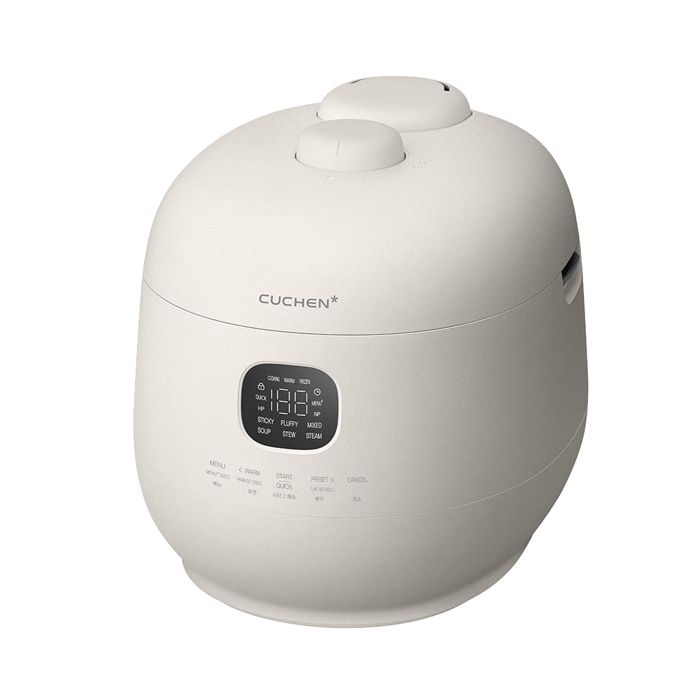 CUCHEN Smart Auto Dual Pressure IH Rice Cooker – 304 Stainless Steel Inner Pot, 11-Min Fast Cook, Frozen Rice Setting, Multi-Cooker Steam Presets CRH-TWD0610SFWUS Cuchen USA