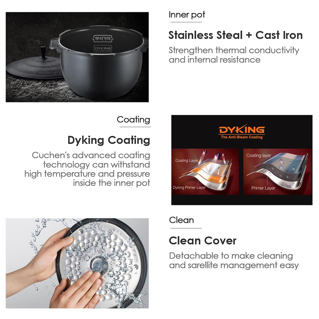 3Cup IH Pressure Rice Cooker (CRTPQWK0340WUS) CUCHEN USA